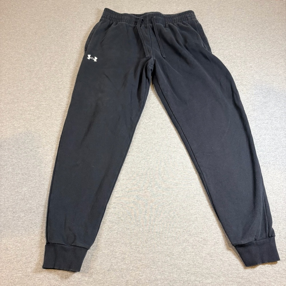 Under Armour Joggers Mens Large Black Rival Fleece Sweatpants